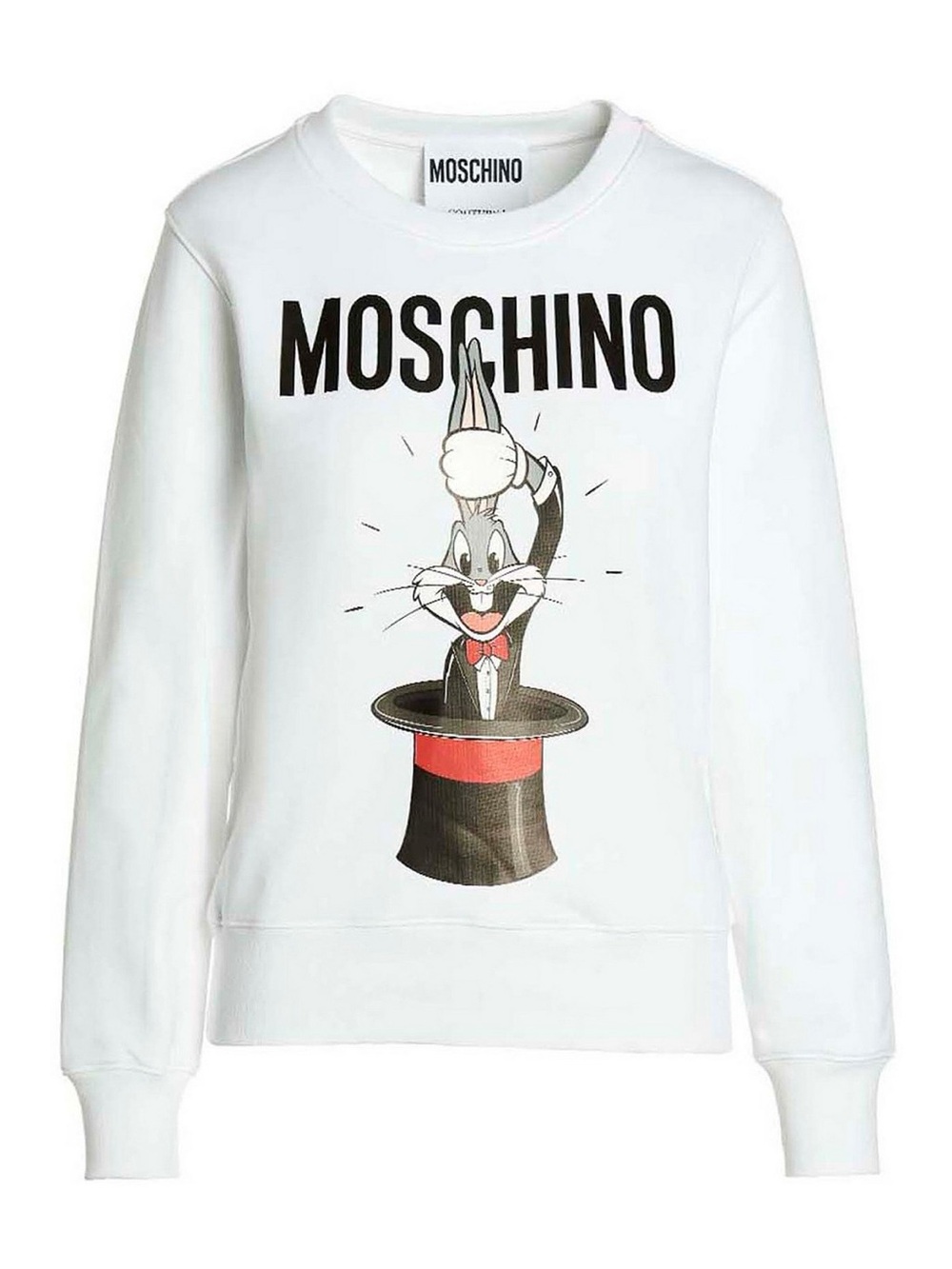 NWT MOSCHINO x Looney Tunes White Bugs Bunny Graphic Sweatshirt